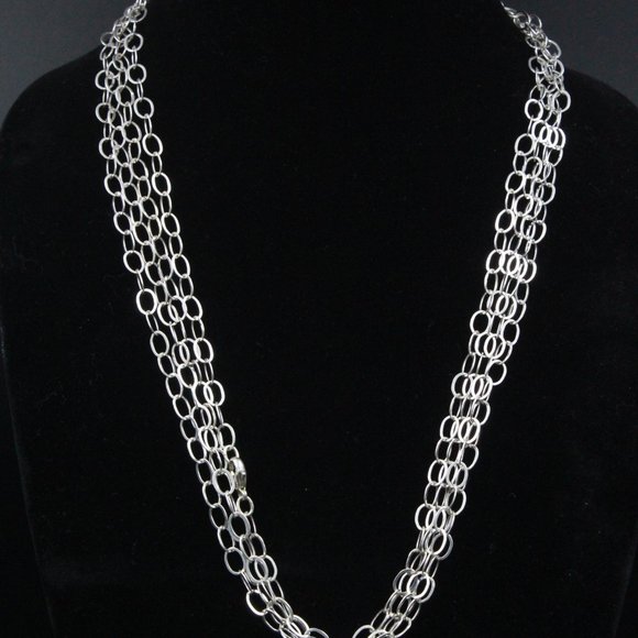 Jewelry Sterling Silver Chain Link Long 5 Necklace Poshmark